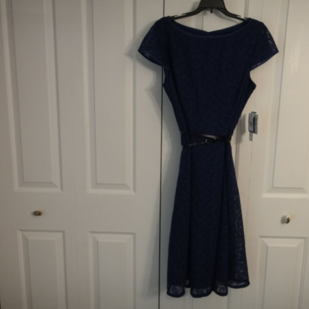Black Label by Evan-Picone Fit & Flare Lace Dress